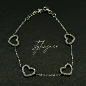 Elegant Heart Charm Bracelet