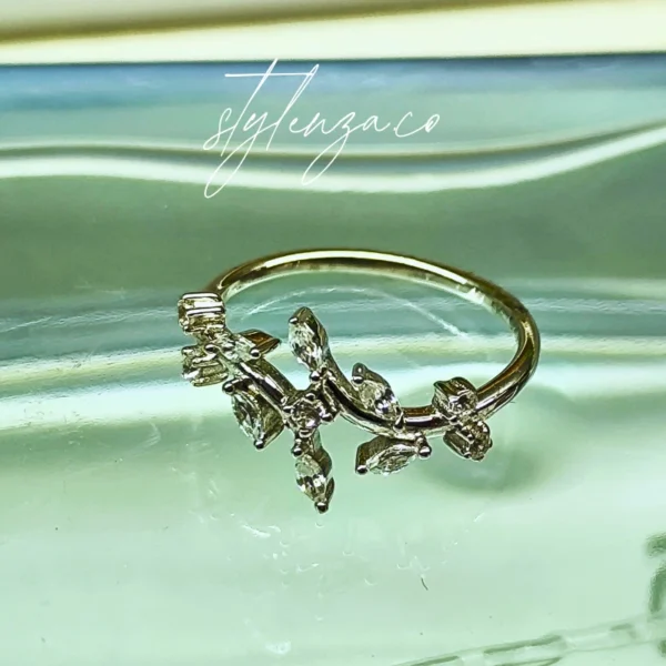 925 Silver Nature-Inspired Leaf Design Ring - Image 2