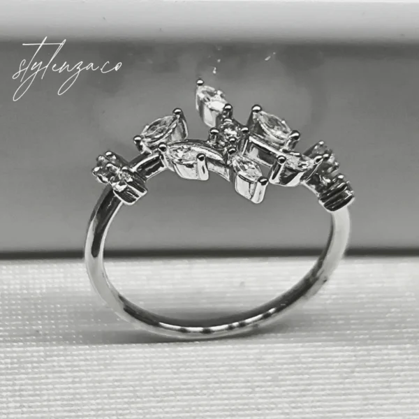 925 Silver Nature-Inspired Leaf Design Ring - Image 3