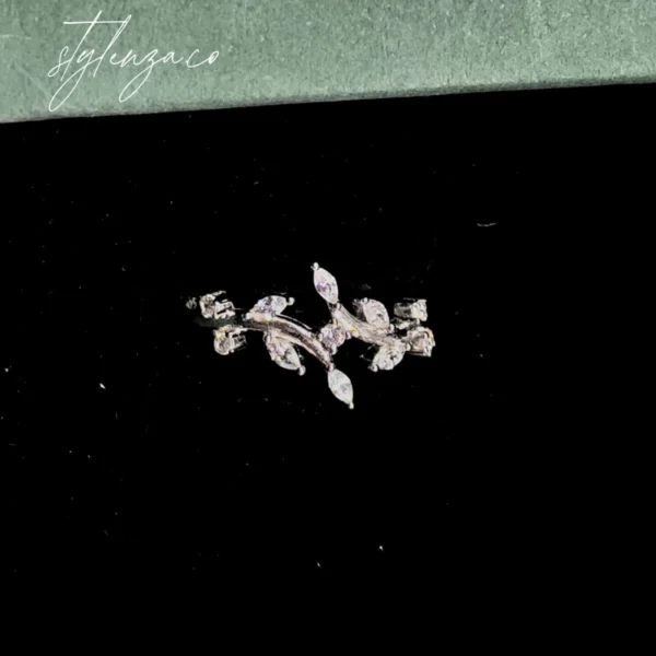 925 Silver Nature-Inspired Leaf Design Ring - Image 4